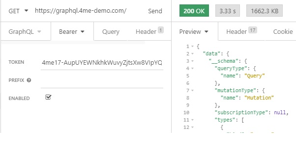 Get the GraphQL schema with Insomnia